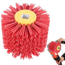 Sanding Brushes: 80 Grit, 100 mm Width - 120 mm Diameter | Suitable for Sanding Roller, Nylon Brush for Satin Machine, Black Abrasive Brush, Bristle Brush, Grit Brush, Wire Drawing Wheel Brush,