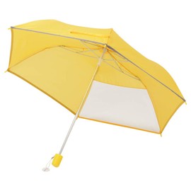 Geecle Japan Kids Folding Umbrella Topless with Window Yellow 6 Ribs 50cm