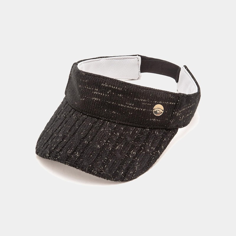 Callaway C23291218 Women's Sun Visor (Glitter Adjustable), Hat, Golf, 1010_Black