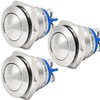 3PCS 16mm Momentary Push Button Switch Waterproof IP67 0.63" Domed