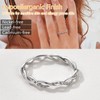 Dainty Twisted Rope Ring Stackable Sterling Silver Simple Thin Rings