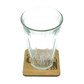 Crazy Cat Lady Oak Veneer Coaster. Gift for Her. Kitty Lover Present. Cute Coaster. Gift for Her. Cat Mum Present. 9.7cm x 9.7cm Drinks Mat (Crazy Cat Lady)