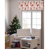 Christmas Owl Bunny Party Kitchen Curtain Valance 52x18inch with Rod
