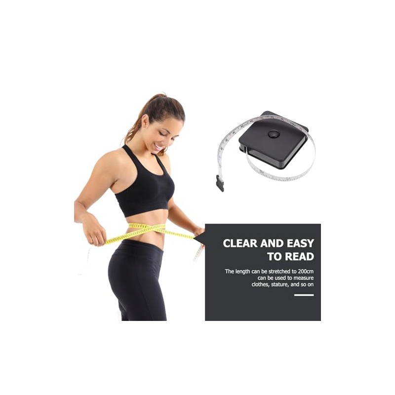 MAGICLULU 2 Cintas Métricas Cuadradas Portátiles de 2 M, Mini