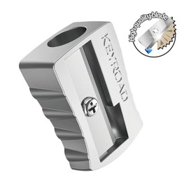 Keyroad KEYROAD Ergonomischer Anspitzer Einzeln / 2 Stück/aus Aluminium/Klingen aus Stahl/von Bleistiften und Buntstiften/Blister/Für Kindergarten Vorschule und Büro Schule