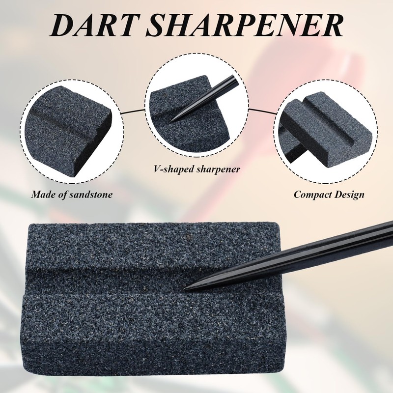 CVDYWDJIE 6-Piece Dart Sharpening Stone, Mini Sharpener, Creative and Interesting