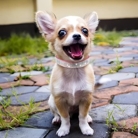 Hotlion Bling Rhinestone Dog Collar Cute Dazzling Crystal Diamond Puppy Kitten Pet Cat Collars for Small Dogs Boys Girls Light Blue S