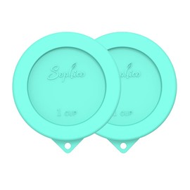 Sophico 1 Cup Round Silicone Storage Cover Lids Replacement for Anchor Hocking and Pyrex 7202-PC Glass Bowls (Container not Included) (Mint - 2 pack)