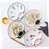 COLLBATH 1pc Dumpling Seasoning Dish Ceramics Snack Saucer Sauce Plate