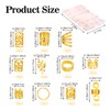 290Pcs Gold Hair Cuffs, Metal Adjustable Hair Charm Gold Clips