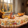 sgqjdpmc Thanksgiving Harvest Tablecloth Fall Oval Table Cloth Autumn Leaves