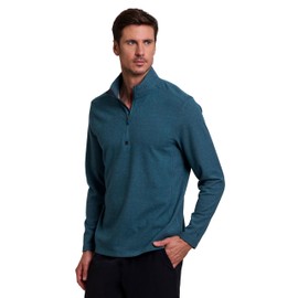 Avalanche Men's 1/4 Zip Sweatshirt, Lightweight Partial Zip Mock Neck Long Sleeve Top Soft Mini Corduroy Pullover for Hiking