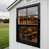 Shineforu 18" x 23" Black Shed Windows 2 Pack,Small Windows