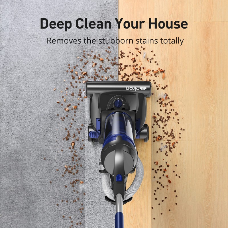 Upright Vacuum Cleaner, Aspiron 1200W 25kPa 5-Mode Bagless Vacuum Cleaner