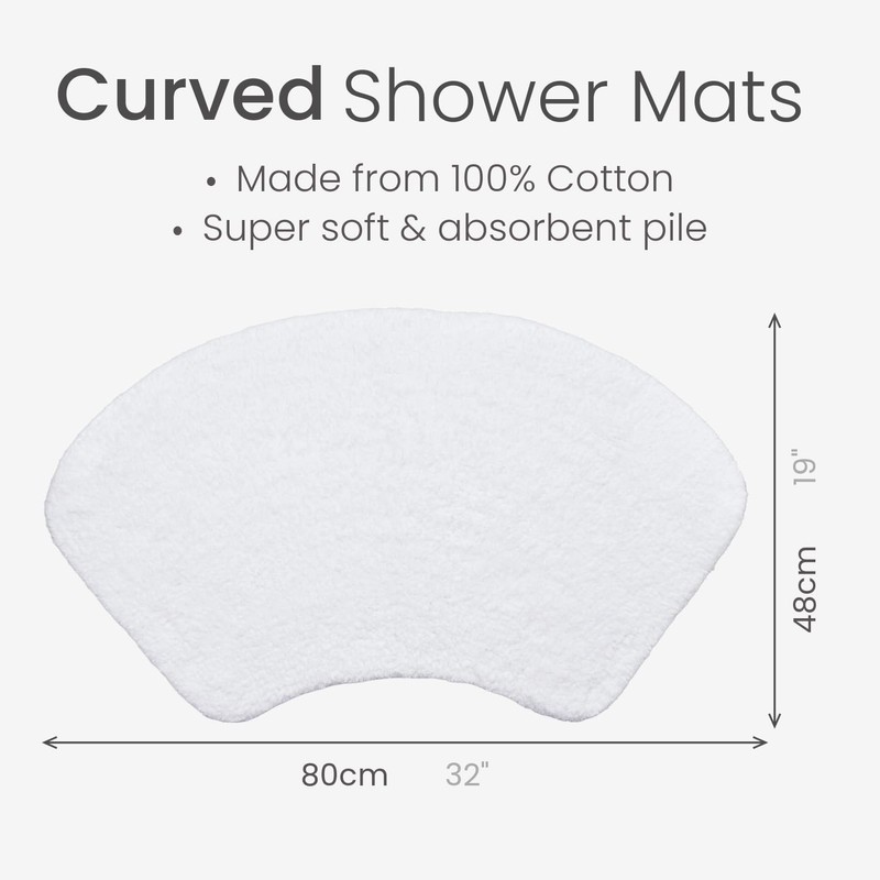 Allure Curved Bath Mat 48 x 80cm – 100% Cotton