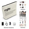 YULUENZE Rugby Presents Rugby Definition Canvas Makeup Bag Toiletry Zipper