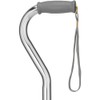NOVA Heavy Duty Walking Cane with Offset Handle Silver