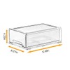 SIMPEXPE Stackable Storage Drawer, Clear Pull Out Plastic Food Fridge