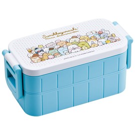 Skater YZW3AG-A Bento Box, 20.3 fl oz (600 ml), Antibacterial, 2-Tier, For Women, Sumikko Gurashi, Atsumaru, Made in Japan