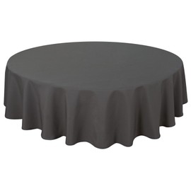 Home Direct Quality Round Fabric Tablecloth Table Cover 180cm 70" Grey Dark