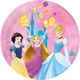 Procos DY10273861 Princess Live Your Story Party Set, Small, Plates, Napkins and Cups, Table Decoration, Birthday Decoration