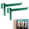 Green Beehive Frame Holder(Left and Right), 2 Pcs Laser Processing Beehive Frame Perch, Portable Beehive Inspection Perch, 5 Full Frame Capacity Beekeeping Frame Support