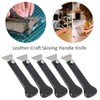5Pcs Leather Craft Skiving Handle Knife Carving Cutter DIY Handwork