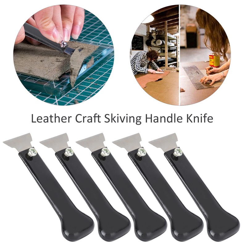 5Pcs Leather Craft Skiving Handle Knife Carving Cutter DIY Handwork