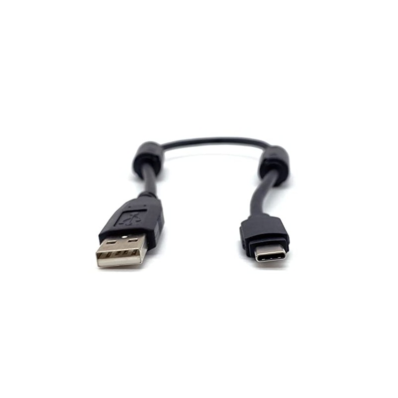 Digirig Shielded Short USB-A to USB-C Cable with Ferrites