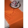 D'Moksha Homes Fringe Orange Table Runner 14 x 36 Inch