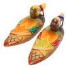 1 Pair Wooden Mandarin Duck Ornament Water Based Paint Romantic
