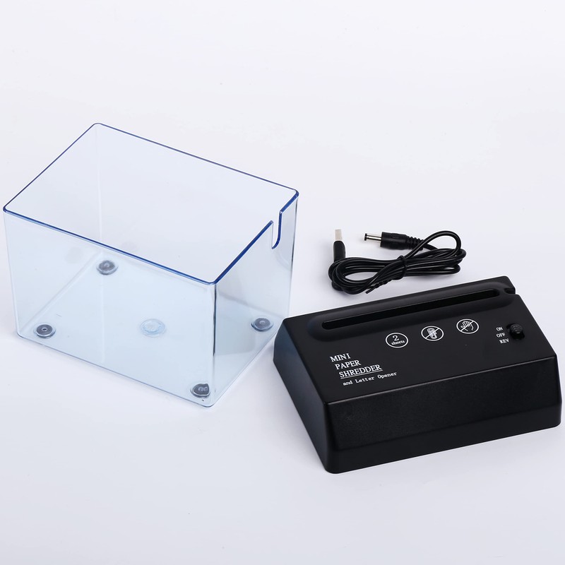 Mini Paper Shredder with Auto Feed - Portable A6 Document