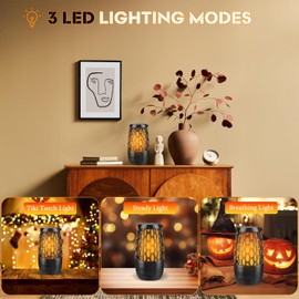 Upgraded Outdoor Bluetooth Speakers Patio with LED Lights – IPX6 Waterproof, Multi-Sync Up to 100 Speakers, Auto-Pairing, 3 Lighting Modes, Portable Patio & Garden Speaker, Ideal Gift for Men, Women