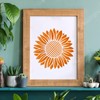 FINGERINSPIRE Sunflower Stencil Template 30 x 30 cm Plastic Large