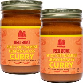 Red Boat Spicy Vietnamese Lemongrass Curry | Deliciously bold flavors ready in 20 min | Simple ingredients, nothing artificial | 12 oz (Pack of 2)