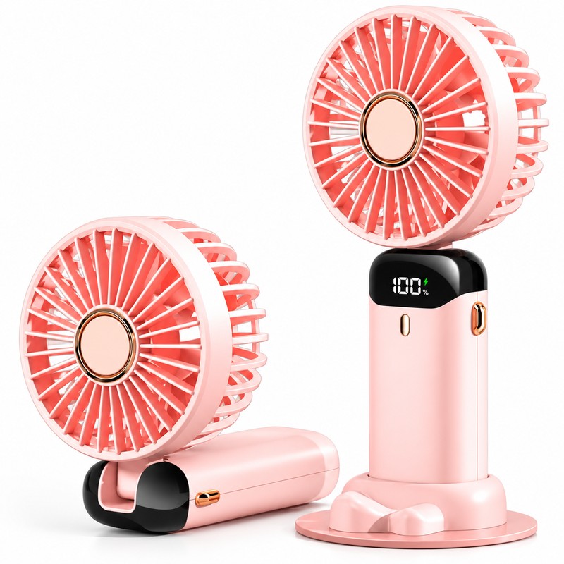 Portable Rechargeable Fan for Personal Cooling – 5-Speed Foldable Fan
