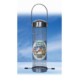 Supa 8 inch Wild Bird Stainless Steel Fort Knuts Peanut Feeder, Designed For Feeding Peanuts To Your Garden Birds.