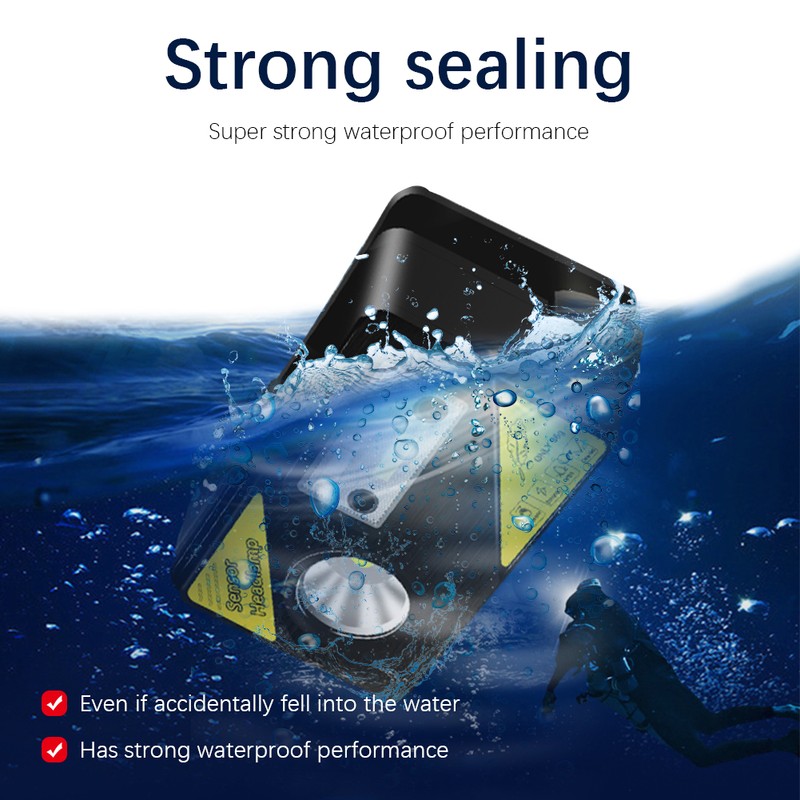 K180 LED Lightweight USB Charging Headlamp Hat Clip Integrated Induction