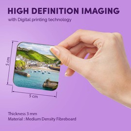 1 x Square MDF Fridge Magnet - Port Isaac Cornwall England UK 46159