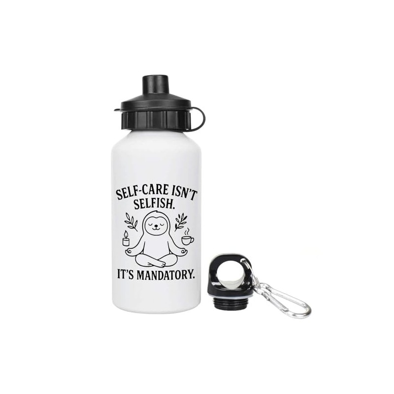Azeeda 400ml 'Self-Care Is Mandatory' Kids Reusable Water/Drinks Bottle (WT00086442)