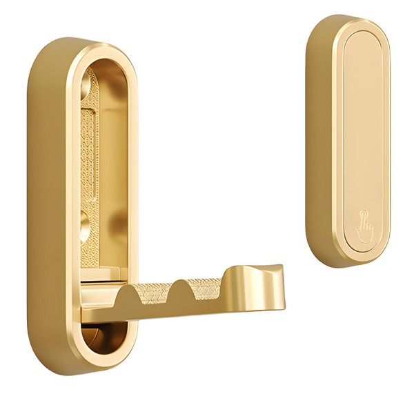Foldable Wall Hook, 2Pcs Folding Coat Hooks, Heavy Duty Zinc