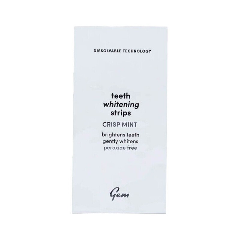 Gem Teeth Whitening Strips - Crisp Mint, 28 Strips