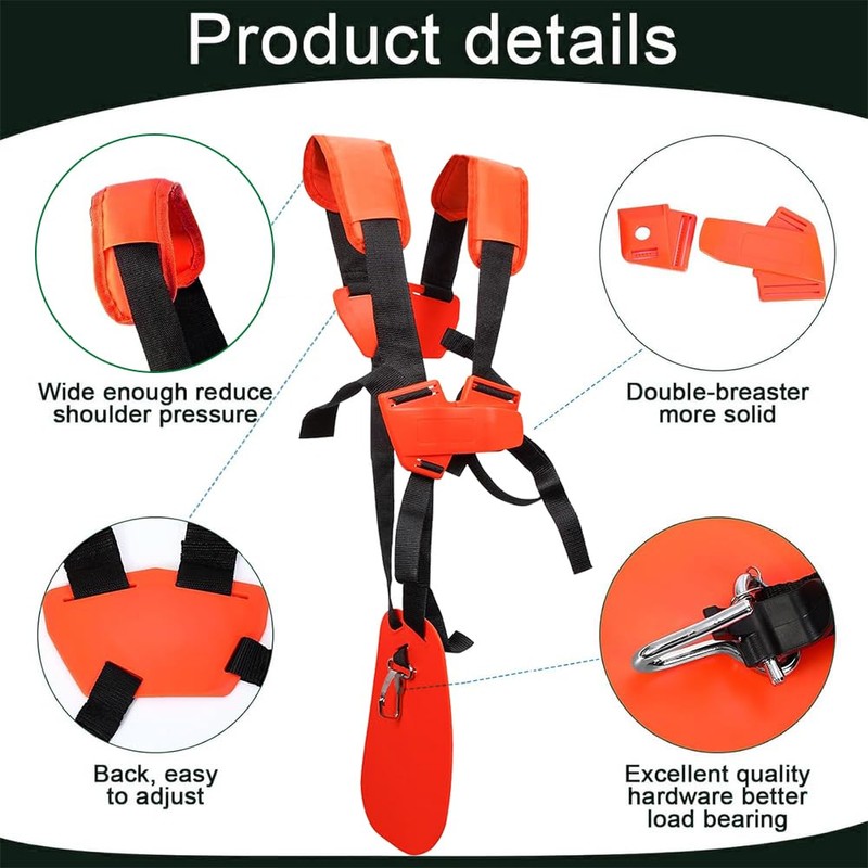 Brush Cutter Strap, Shoulder Strap for Brush Cutter, Adjustable Double