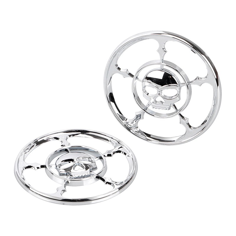 Unbranded Chrome 4-1/2" Speaker Trim Grill Cover For Harley Electra