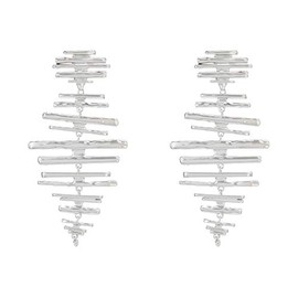 Kendra Scott Rylan Statement Earrings Rhodium Metal One Size