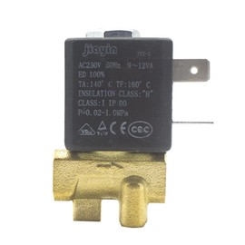JIAYIN JYZ-3 Normally Closed N.C 2/2 Way Direct-Acting Internal Thread AC 230V G1/8” Brass Steam Air Water 2 Position Solenoid Valve