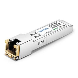QSFPTEK 10GBase-T SFP+ to RJ45, 10G Copper Module 10Gbe T Mini Gbic SFP Transceiver for Arista SFP-10GE-T, Ubiquiti, Mikrotik, Netgear, up to 100ft/30M