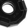 CAP Barbell 12-Sided Rubber Olympic Grip Weight Plates, Black, Single,