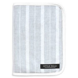 Style Decor W0104000 Maternal and Child Notebook Case, Girls, Multi Case, Popular, Zipper, Cute, For Two People, Mist Gray Stripe