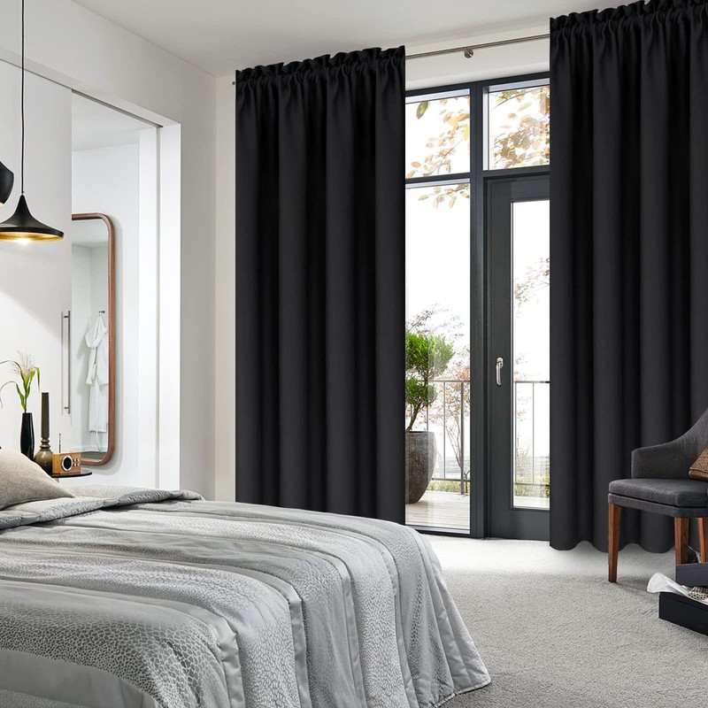 DWCN Blackout Curtains Thermal Insulated Energy Saving Bedroom and Kitchen